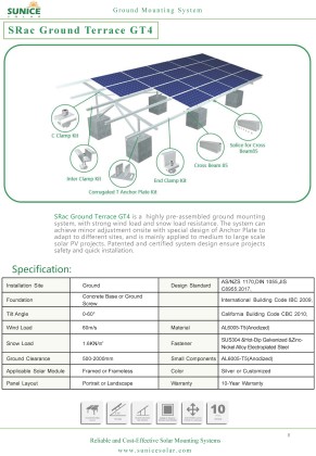 S.Rac Ground Terrace Solar Mounting System GT4